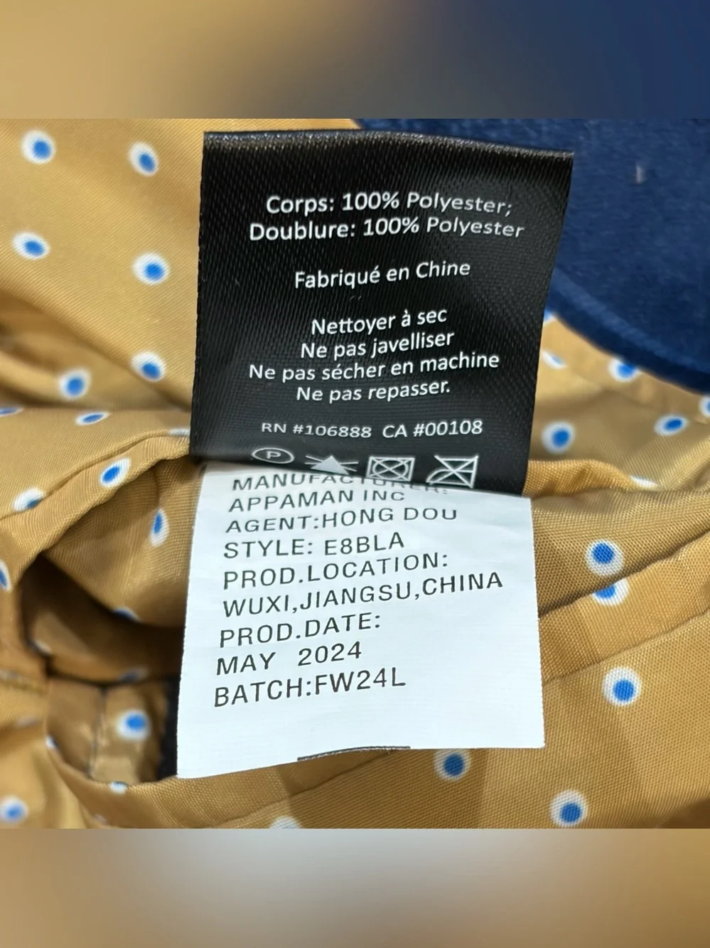 Appaman Fine Tailoring Boy's Blue Velvet Plaid Jacket Gold Lining Size 14